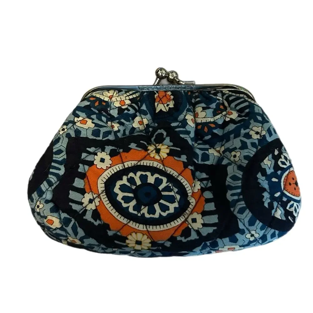 Vera Bradley Marrakesh Kiss lock Change Purse Discontinued Color Gently Used - Picture 2 of 6